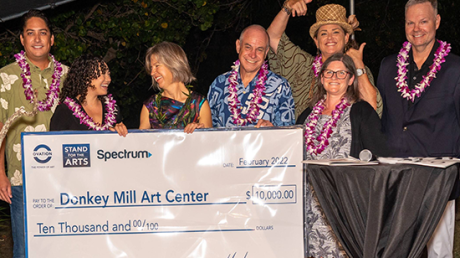 Ovation and Mayor Mitch Roth (County of Hawai’i, HI) celebrates Donkey Mill Art Center, whose mission is to provide art education and experiences to people of all ages and abilities at their facility in Holualoa. This includes hands-on classes, exhibitions, and events of contemporary visual arts, crafts and culture.